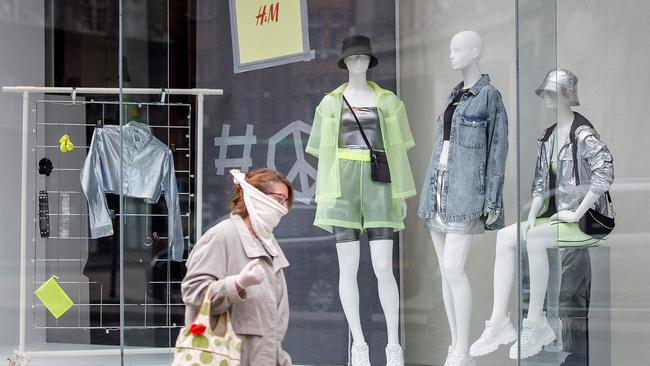 A shopper in central London. Picture: AFP