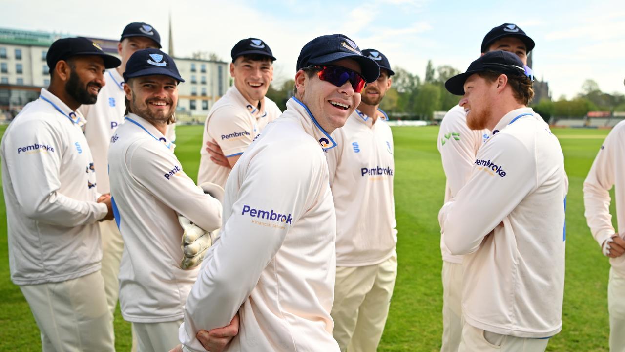 Steve Smith made his debut for Sussex in England. Picture: Dan Mullan/Getty Images