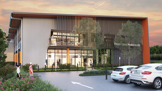 An artist’s impression of the new acute mental health inpatient unit being built at the Hervey Bay Hospital.