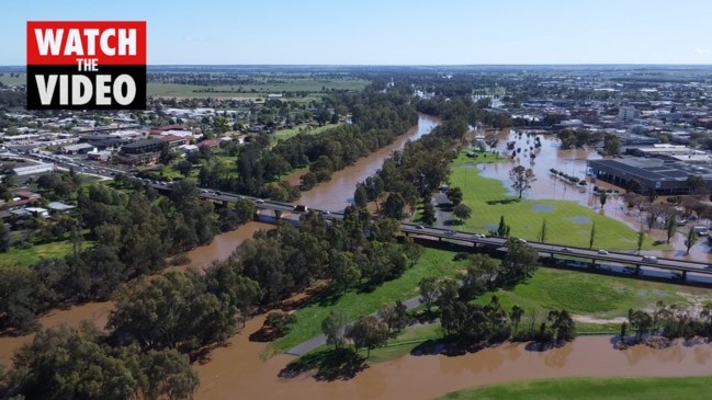 Flooding of the Macquarie River across Dubbo