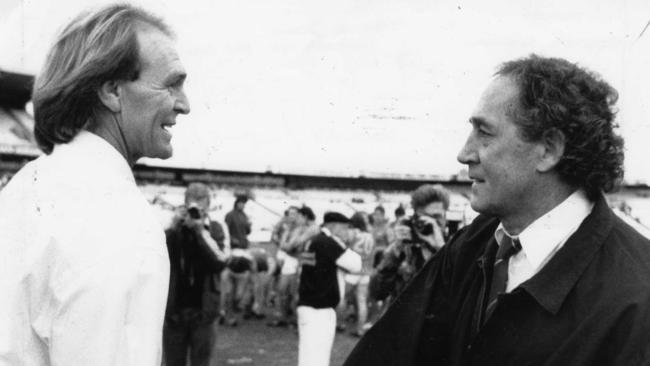 1990 grand final coaches Graham Cornes and John Cahill.