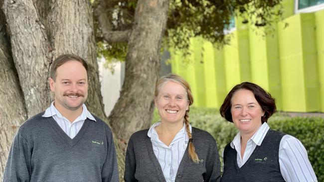 Palliative care nurses Pauline Mccaul, Genevieve Bale and Josh Guiney for Palliative Care Week 2022 South West Healthcare