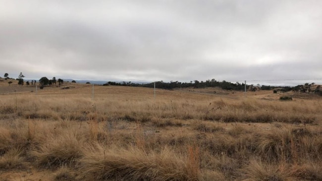 The site of a planned solar farm 2km east of Tenterfield.