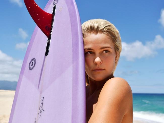 Felicity Palmateer, Gold Coast professional big wave surfer and artist, has just released a ‘avante garde’ new short film, Skin Deep, in which she surfs remote exotic spots around the world nude, sans bikini and wetsuit - Photo Supplied