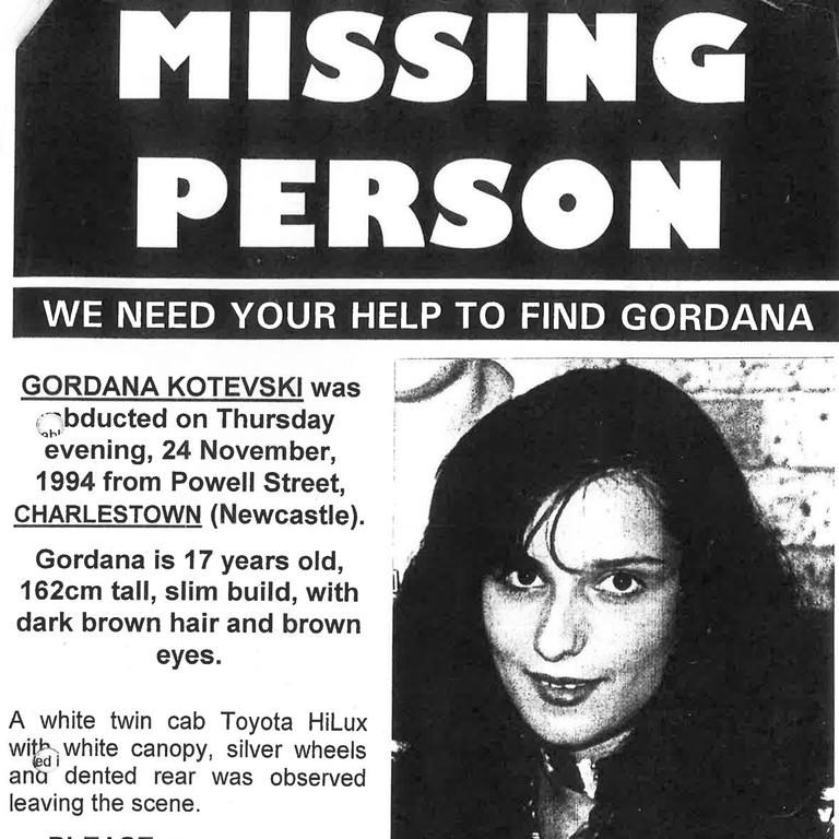 A missing persons poster for Gordana Kotevski.