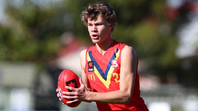 Aaron Nietschke while playing for SA at the under-18 AFL national championships. Picture: Tait Schmaal