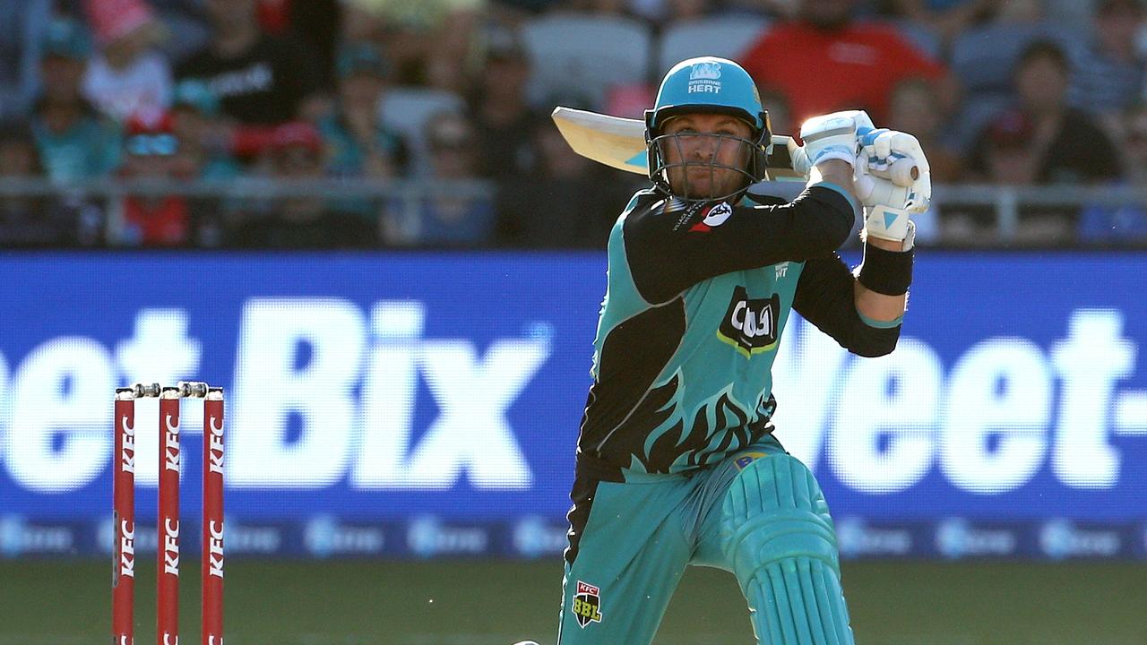 Brendon McCullum blasts the ball to the boundary. Photo: Hamish Blair/AAP Image. 