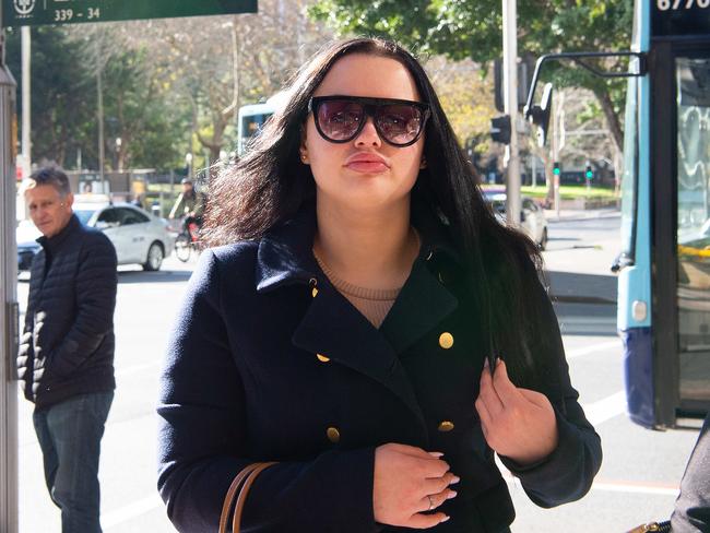 Brianna Costigan arriving at court on Monday. Picture: NCA NewsWire/Bianca De Marchi