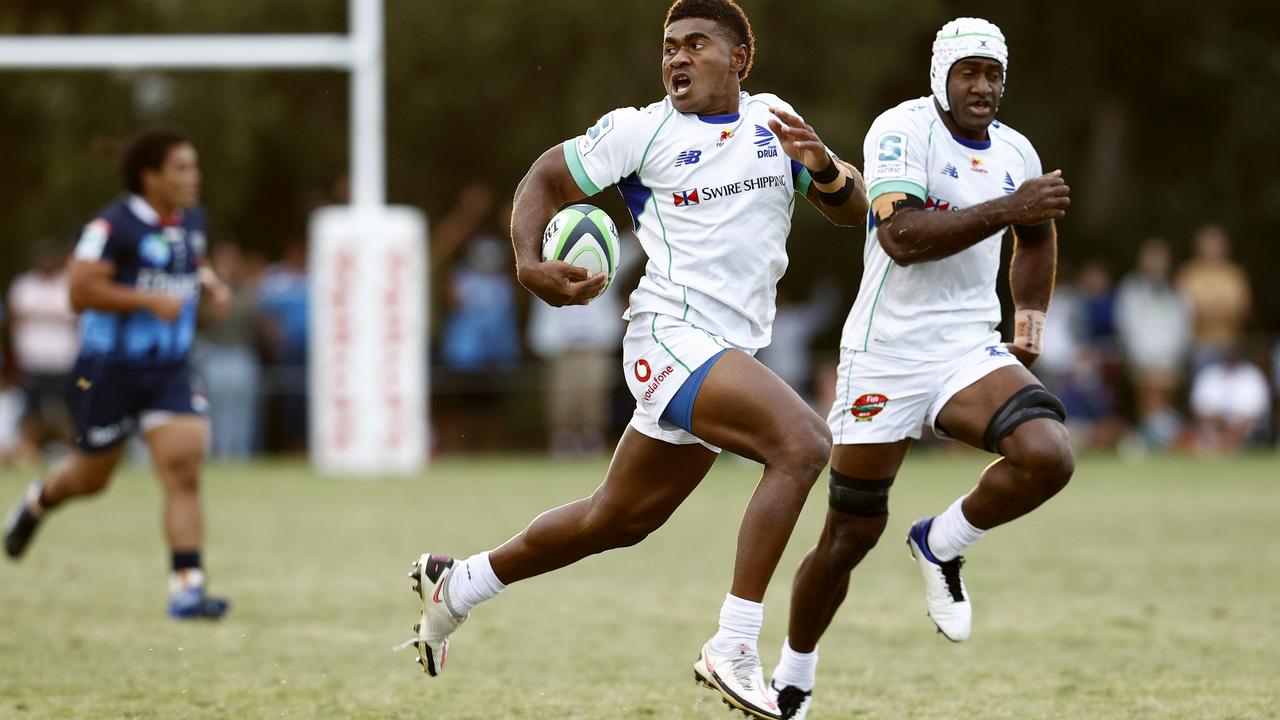 Players like flying winger Vinaya Habosi will add plenty of excitement to the Fijian Drua game. Picture: Getty Images