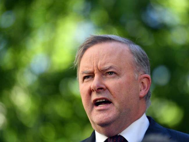 Leader of the Opposition Anthony Albanese at a press conference at Parliament House in Canberra, Wednesday, October 23, 2019. Anthony Albanese says John Setka has withdrawn his challenge over his expulsion from the ALP and has today been removed as a member of the Labor Party. (AAP Image/Mick Tsikas) NO ARCHIVING