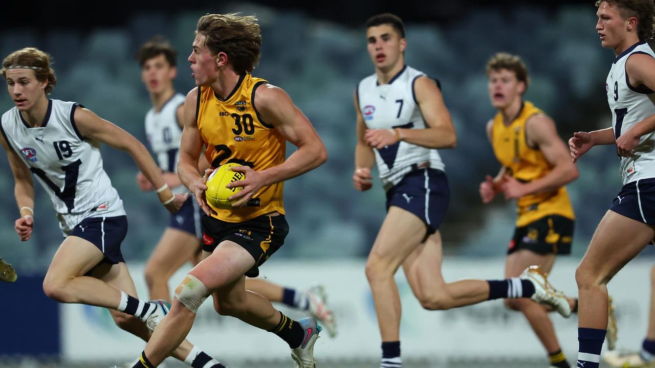 Daniel Curtin in action for Western Australia at the national under-18 carnival. Picture: Paul Kane/AFL Photos