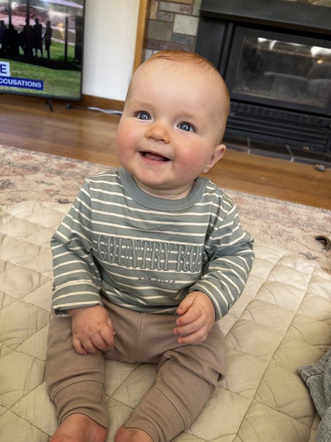 Kayce Kahle, seven and a half months old. Cheeky little gremlin.