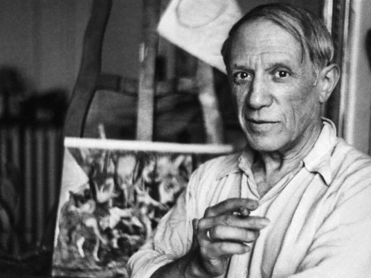 ca. 1920s-1930s, Paris, France --- Pablo Picasso in his Paris studio. --- Image by © Corbis Corbis positional, fee for high res