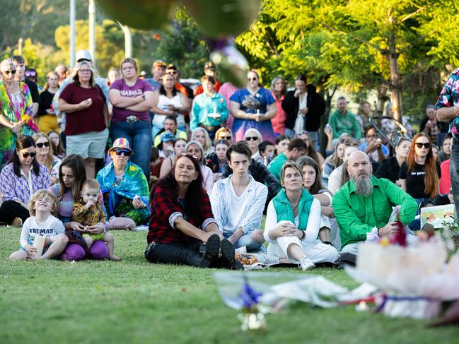 The crowd at Sunday’s vigil. Picture: Paul Beutel