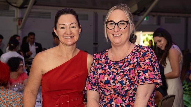 Lauren Warthold and Kasey Johnson at the October Business Month 2023 in Mindil Beach Casino Resort, Darwin. Picture: Pema Tamang Pakhrin