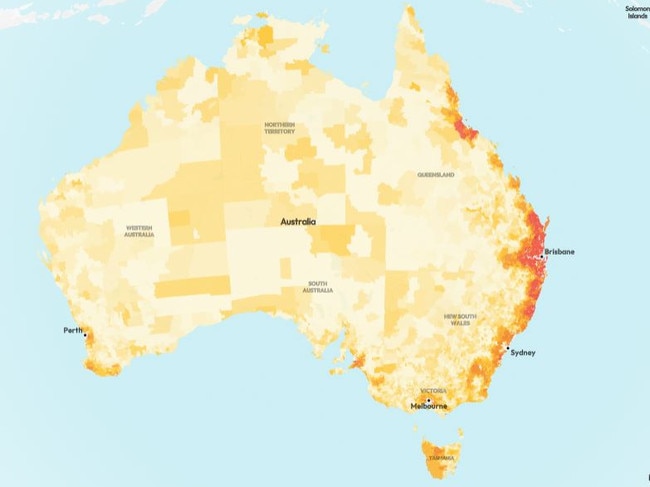 Petbarn's PetWatch map monitors the threat level of parasites across Australia. Threat levels range from 'Low' to 'Extreme' with almost all of South East Queensland classified as 'Extreme'. Source: PetWatch by Petbarn