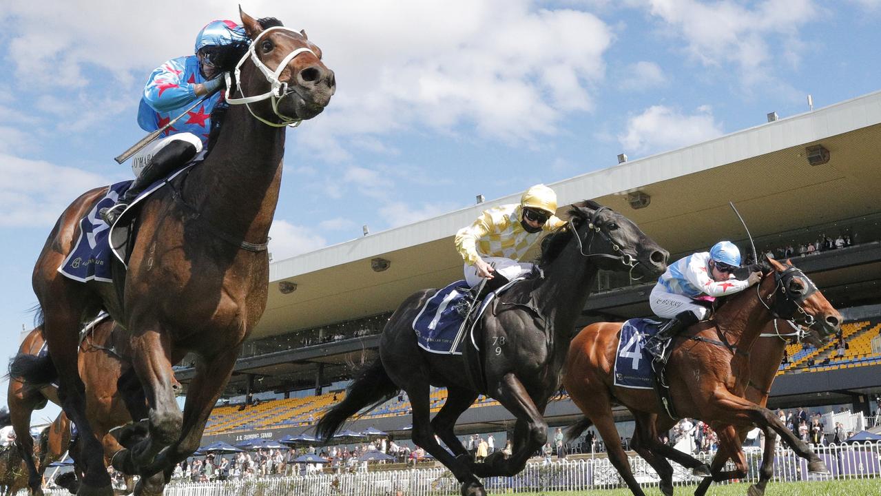 Backrower (right) has good form including a third to Manzoice (left) at Rosehill. Picture: Getty Images