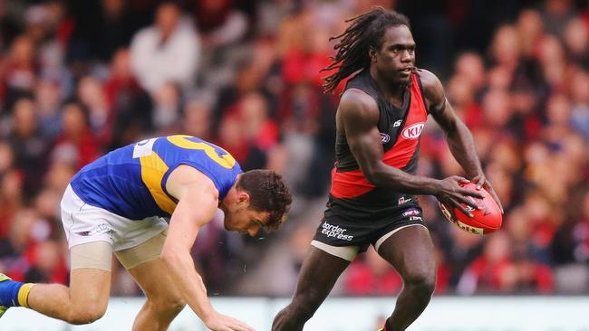 McDonald-Tipungwuti in full flight against the Eagles last week. Picture: Getty Images