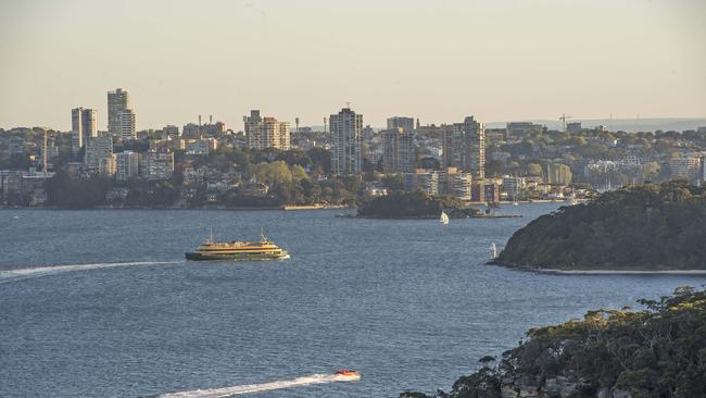 View across Sydney Harbour from George's Head Lookout at Mosman. Picture: Troy Snook