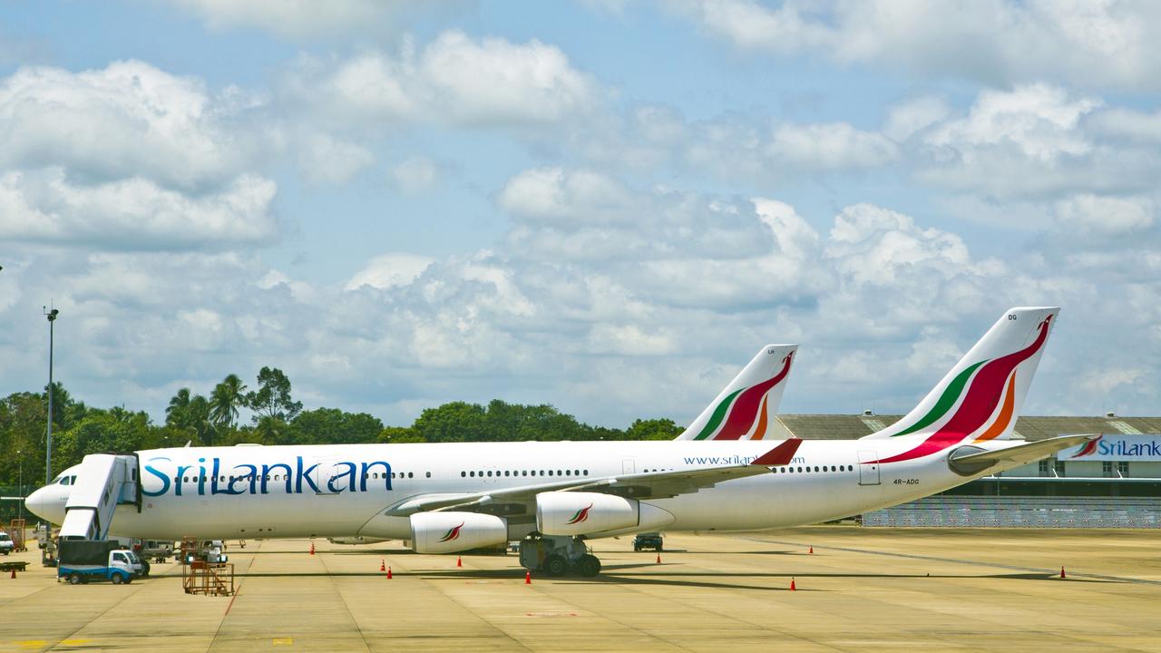 Sri Lankan Airlines jets at Bandaranaike International Airport in the Sri Lankan capital, Colombo.