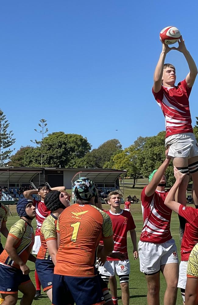 St Paul's secure ball in the TAS rugby clash.