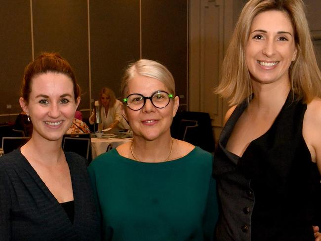 Townsville Business Women's Circle networking event at Rydges Townsville. Kim Meikle, Kerry Spina and Gina Rahmel. Picture: Evan Morgan