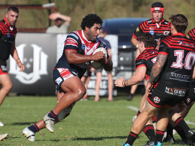 Camden prop Danny Fualalo scored a double against Oakdale. Picture Warren Gannon Photography