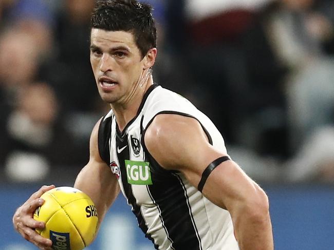 Scott Pendlebury took the game on when it needed to be won for the Pies. Picture: Getty Images