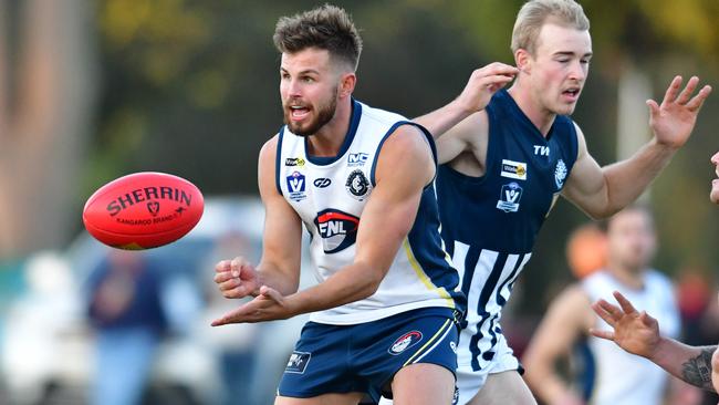 Jesse Tardio in action for the Northern Football League in 2019. Picture: Stephen Harman