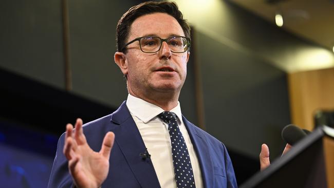 Nationals leader David Littleproud says Jacinta Nampijinpa Price’s decision to defect to the Liberal Party was ‘for the Australian people’. Picture: NewsWire / Martin Ollman