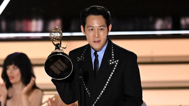 South Korean actor Lee Jung-jae is the first actor from a non-English series to win an Emmy. Picture: Patrick T. FALLON / AFP