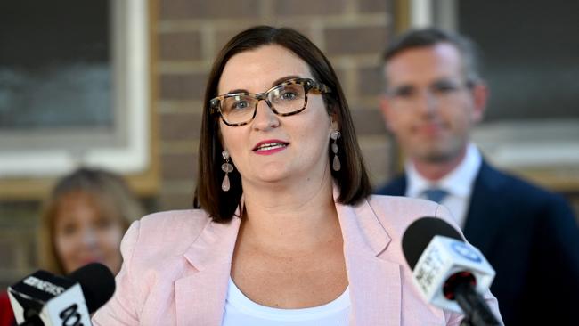 NSW Minister for Education and Early Learning Sarah Mitchell during a press conference at Goodstart Early Learning in West Ryde as the government makes a significant budget announcement about early childhood education and care. Picture: NCA NewsWire / Jeremy Piper