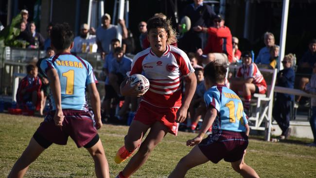 Brisbane Broncos Old Boys action: Keebra Park v Palm Beach Currumbin.