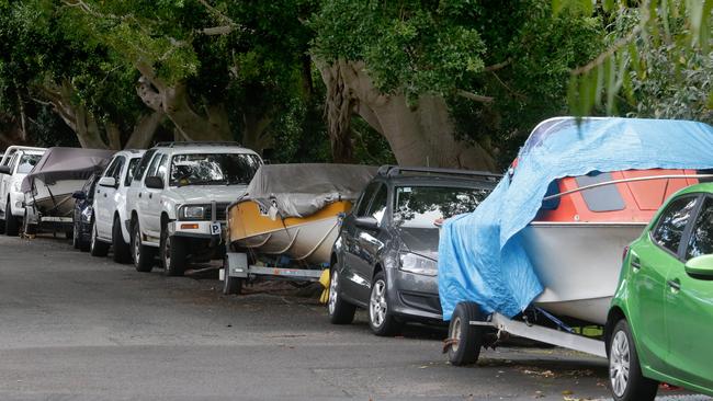 Boats are a common sight on the streets of Waverton. Photo: Adam Ward