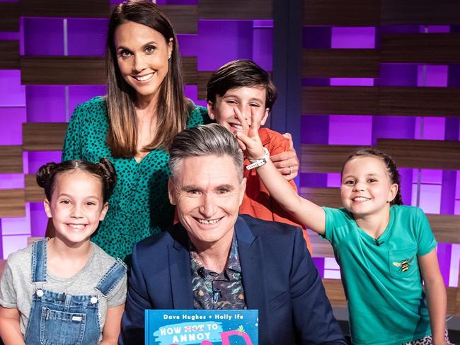 Dave Hughes with his wife and kids — Tess, Holly, Rafferty and Sadie.