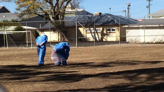 Asbestos consultants test soil at Warwick primary school