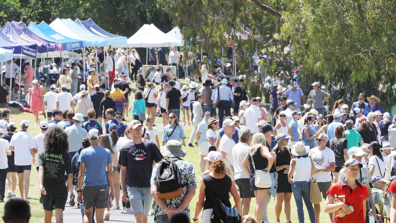 Saturday’s crowd at the 144th Barwon Regatta in Geelong. Picture: Mark Wilson