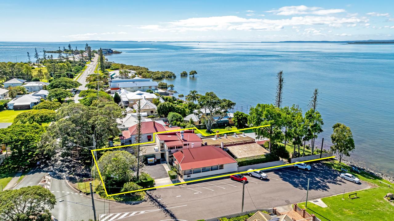 An aerial view of the Courthouse at Cleveland, which will go under the hammer next month. Picture: Ray White