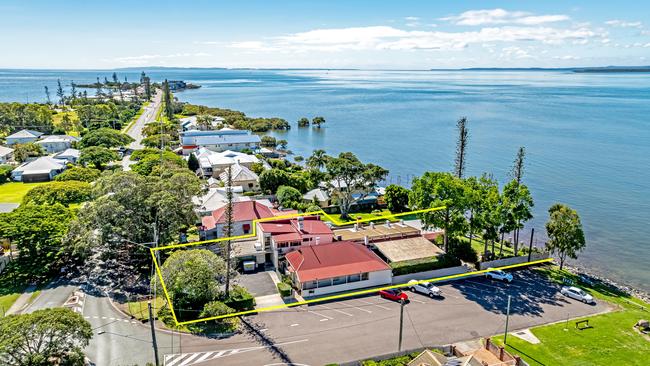 An aerial view of the Courthouse at Cleveland, which will go under the hammer next month. Picture: Ray White