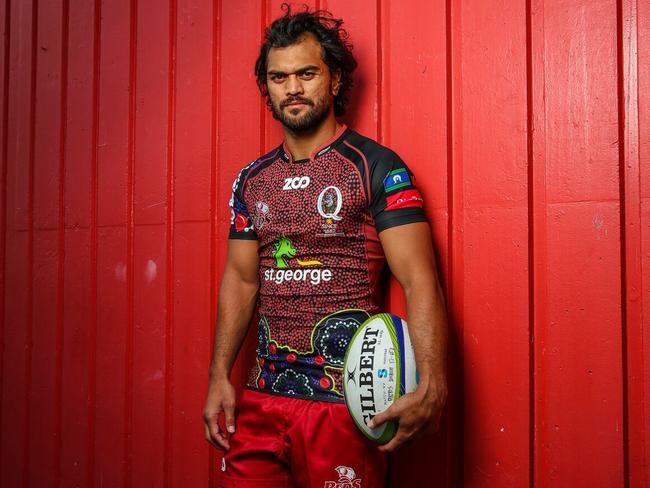 Karmichael Hunt has only played 32 games for the Reds since joining the club in 2015. Picture: Brendan Hertel, QRU