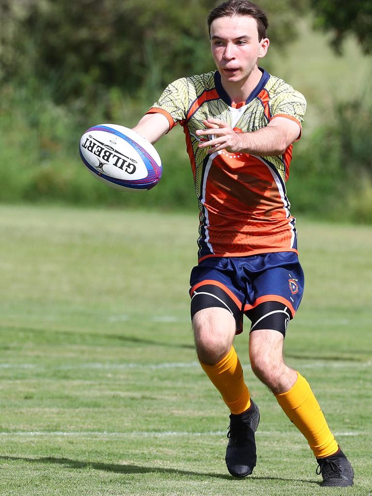 Action from the TAS First XV rugby schoolboy match between West Moreton Anglican College and Cannon Hills Anglican College. Picture: Tertius Pickard