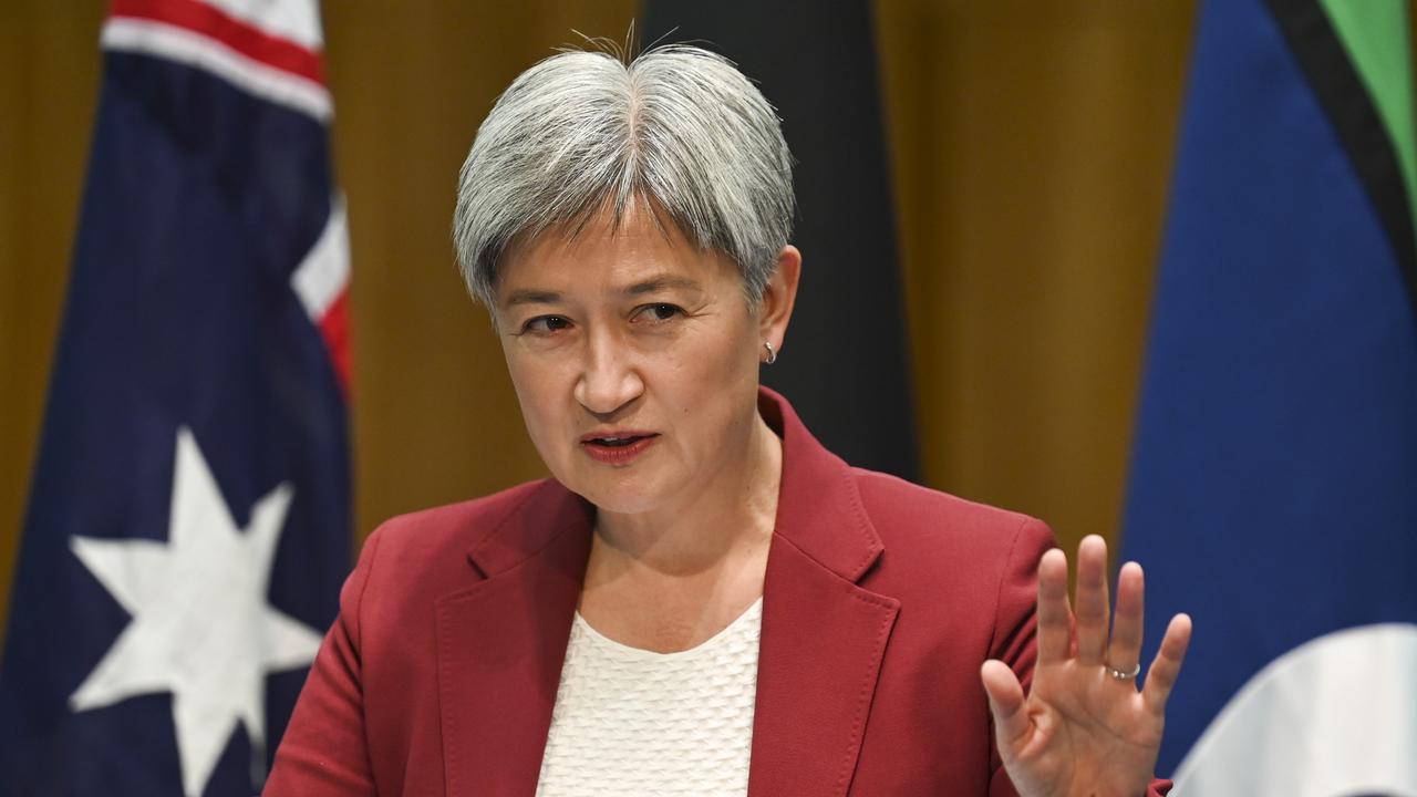 Foreign Affairs Minister Penny Wong wouldn’t commit to ensuring no nuclear waste was stored in Australia. Picture: NCA NewsWire / Martin Ollman