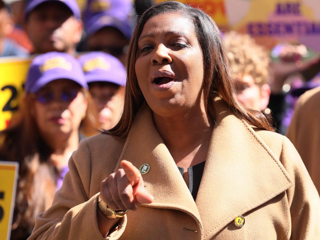 New York Attorney General Letitia essentially declared war on Donald Trump after she was elected. Picture: AFP