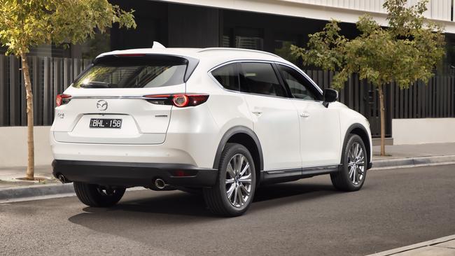 The CX-8 is more compact than the full-size CX-9.