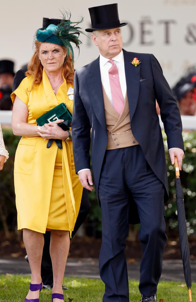 Prince Andrew, right, and his ex-wife, Fergie. Picture: Getty Images