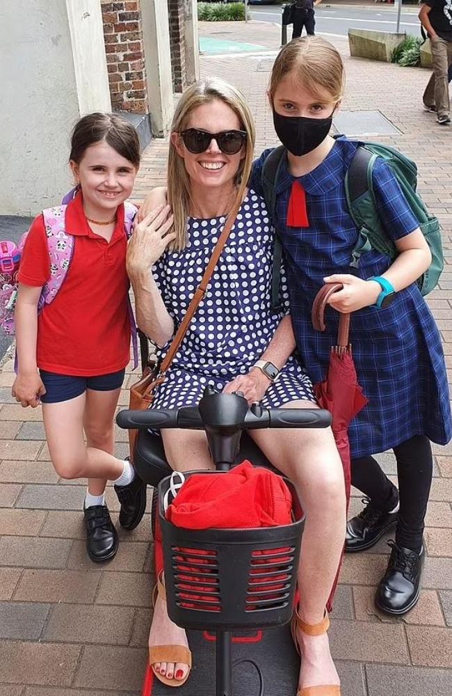 Emma went from living a normal life to being in a mobility scooter in less than 18 months. Picture: Daily Mail