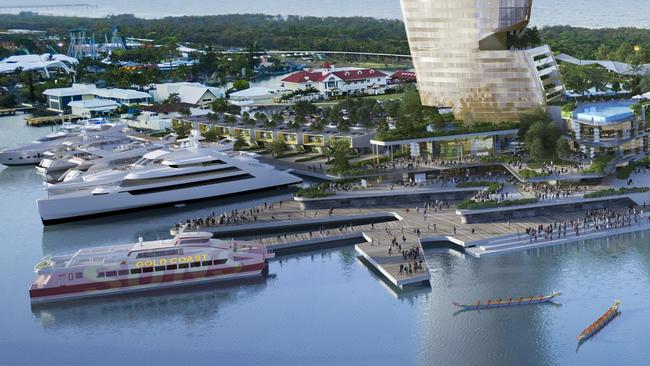 A ferry terminal is included in the concept design of the integrated resort and casino.