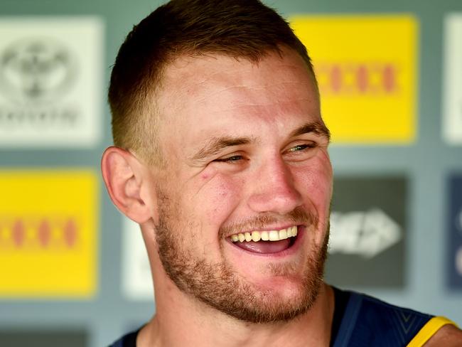 NRL; North Queensland Cowboys pre-season training at Townsville Football Stadium. Coen Hess. Picture: Alix Sweeney