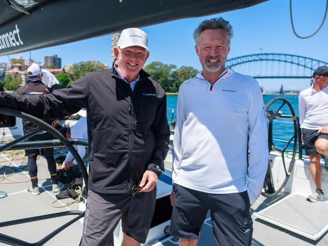 LawConnect skipper Christian Beck (R). Picture: Justin Lloyd.