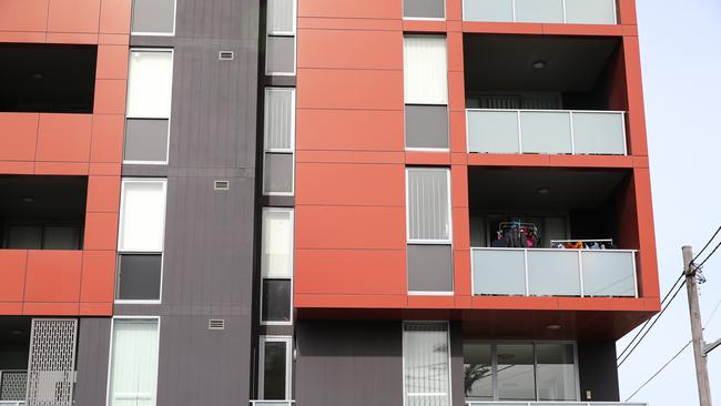 The apartment block in Canterbury, Sydney where the bodies of two young female Saudi sisters were found dead. Picture: Gaye Gerard